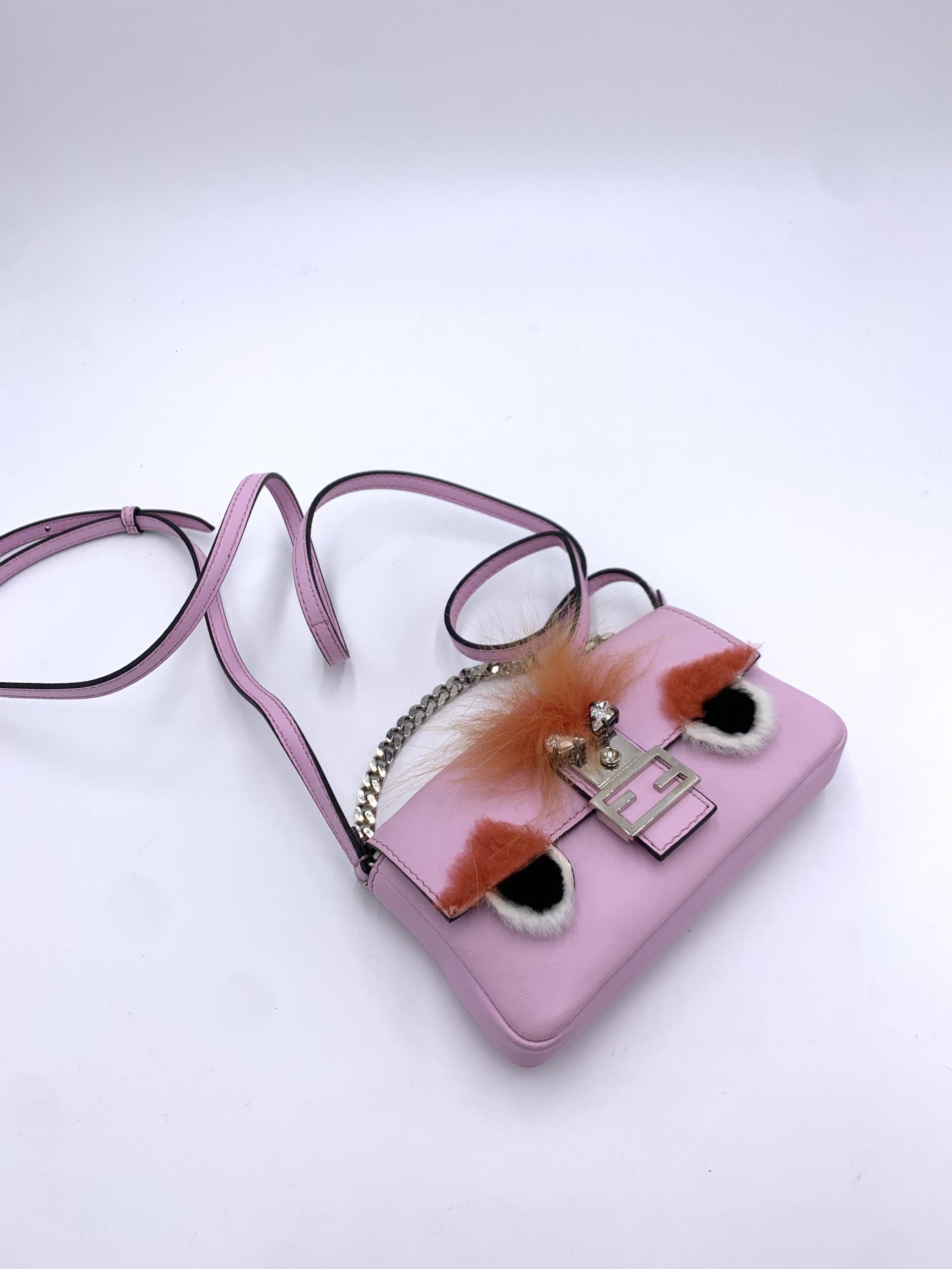 Tracolla Fendi Mini Monster Baguette