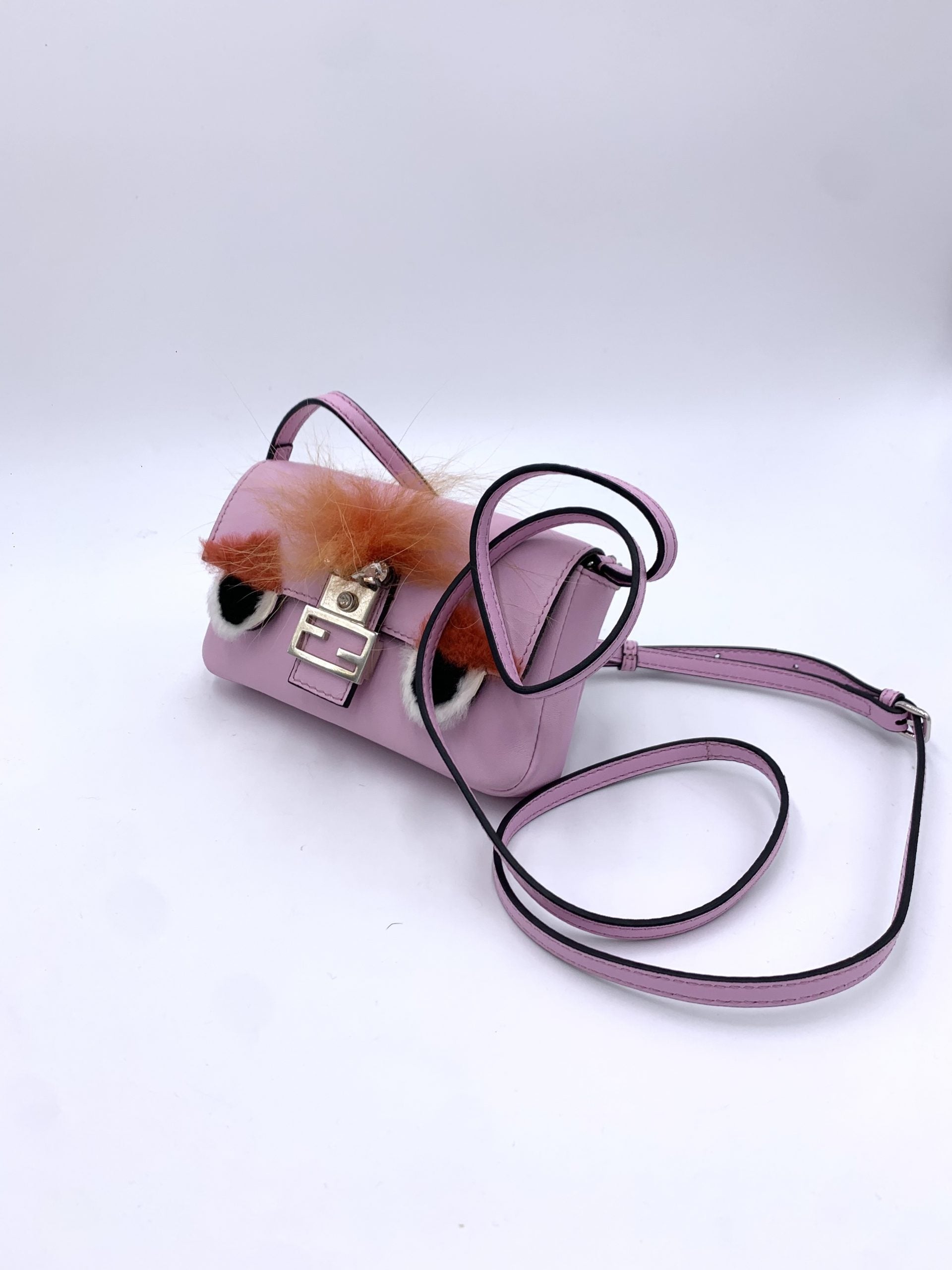Tracolla Fendi Mini Monster Baguette