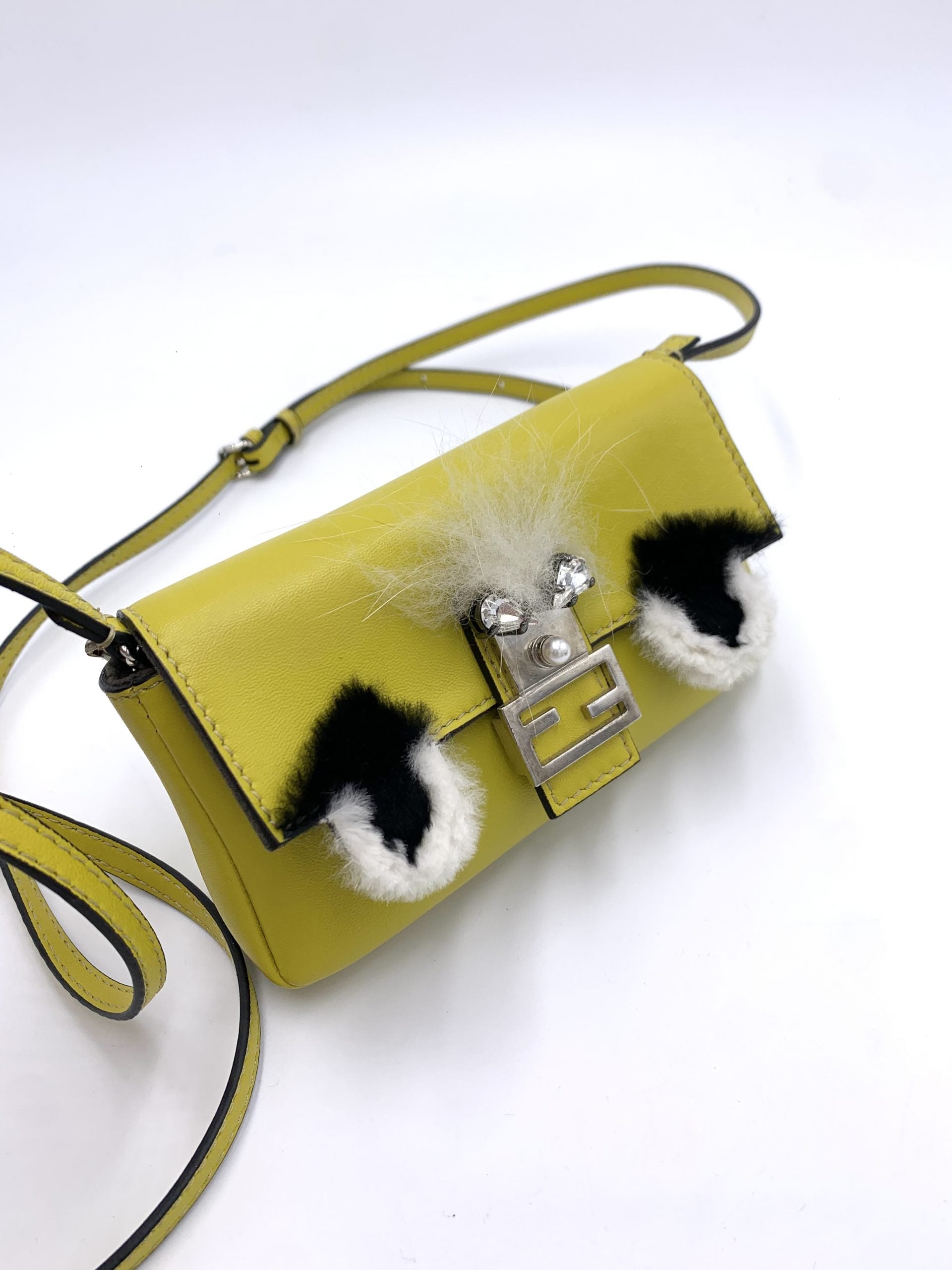 Tracolla Fendi Mini Monster Baguette