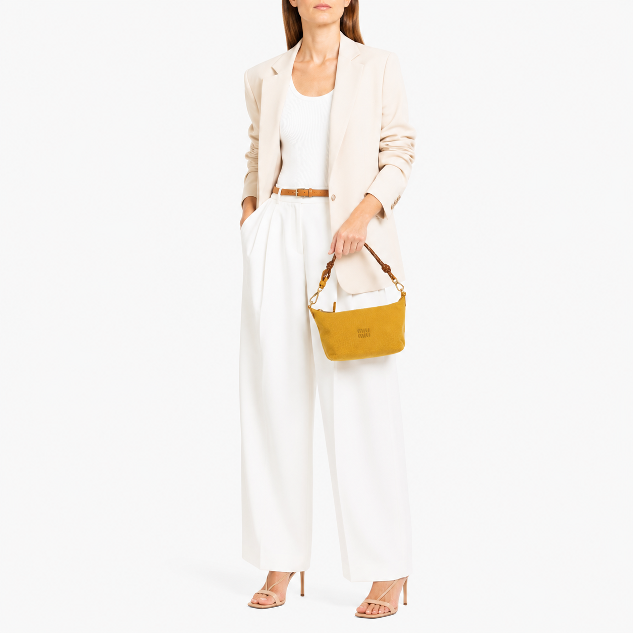 Borsa Miu Miu Pouch Spirit in Gabardine