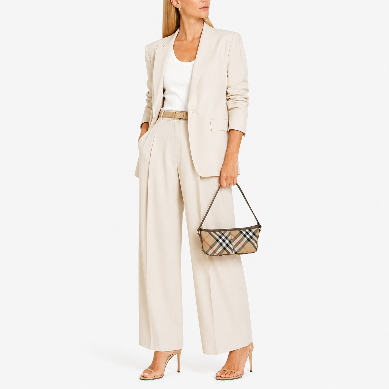 Borsa Burberry Mini Check Baguette