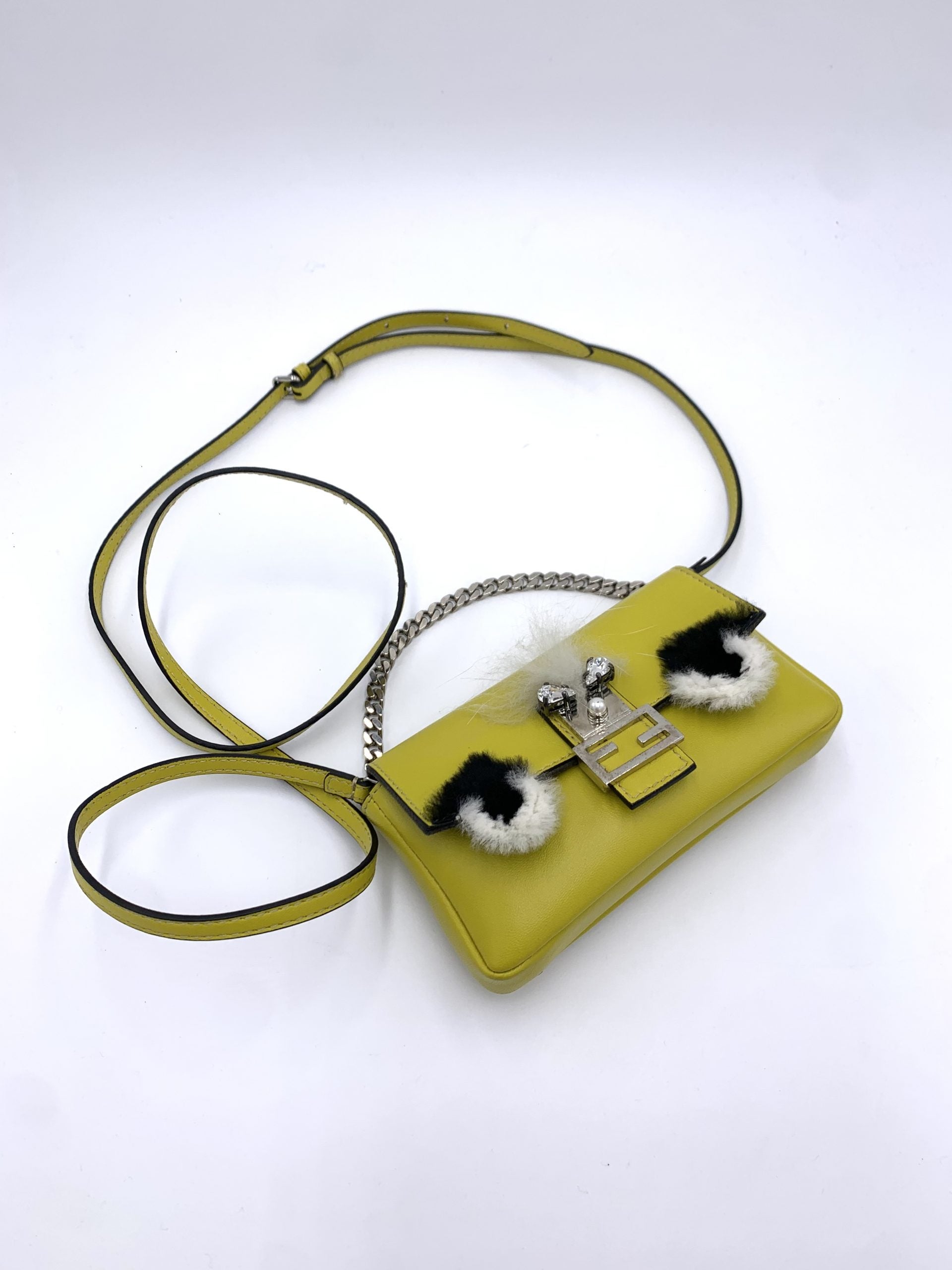 Tracolla Fendi Mini Monster Baguette