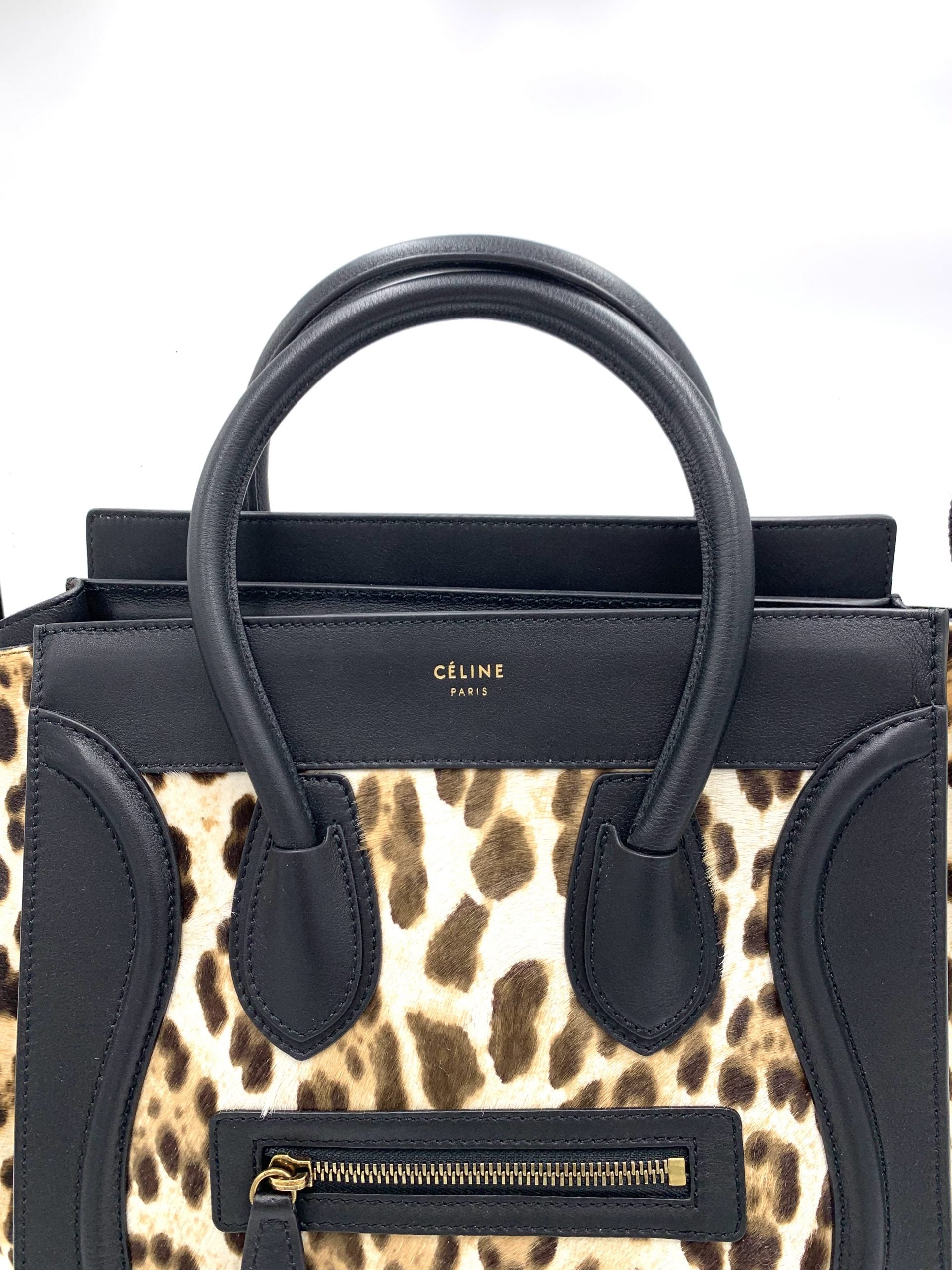 Celine Luggage Leopard
