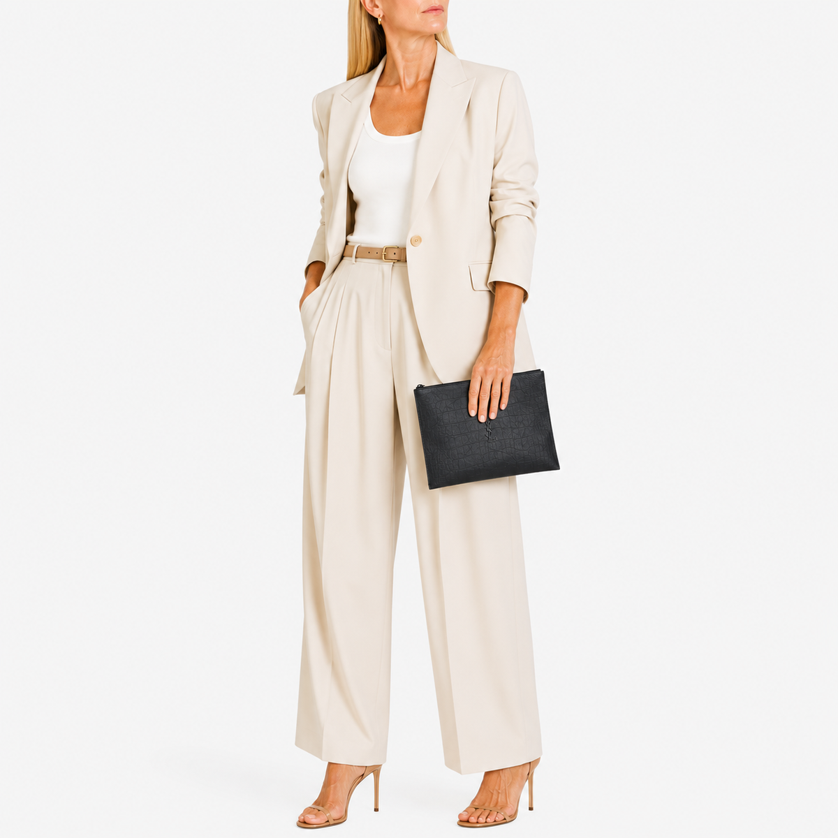 Clutch Ysl Stampa Cocco
