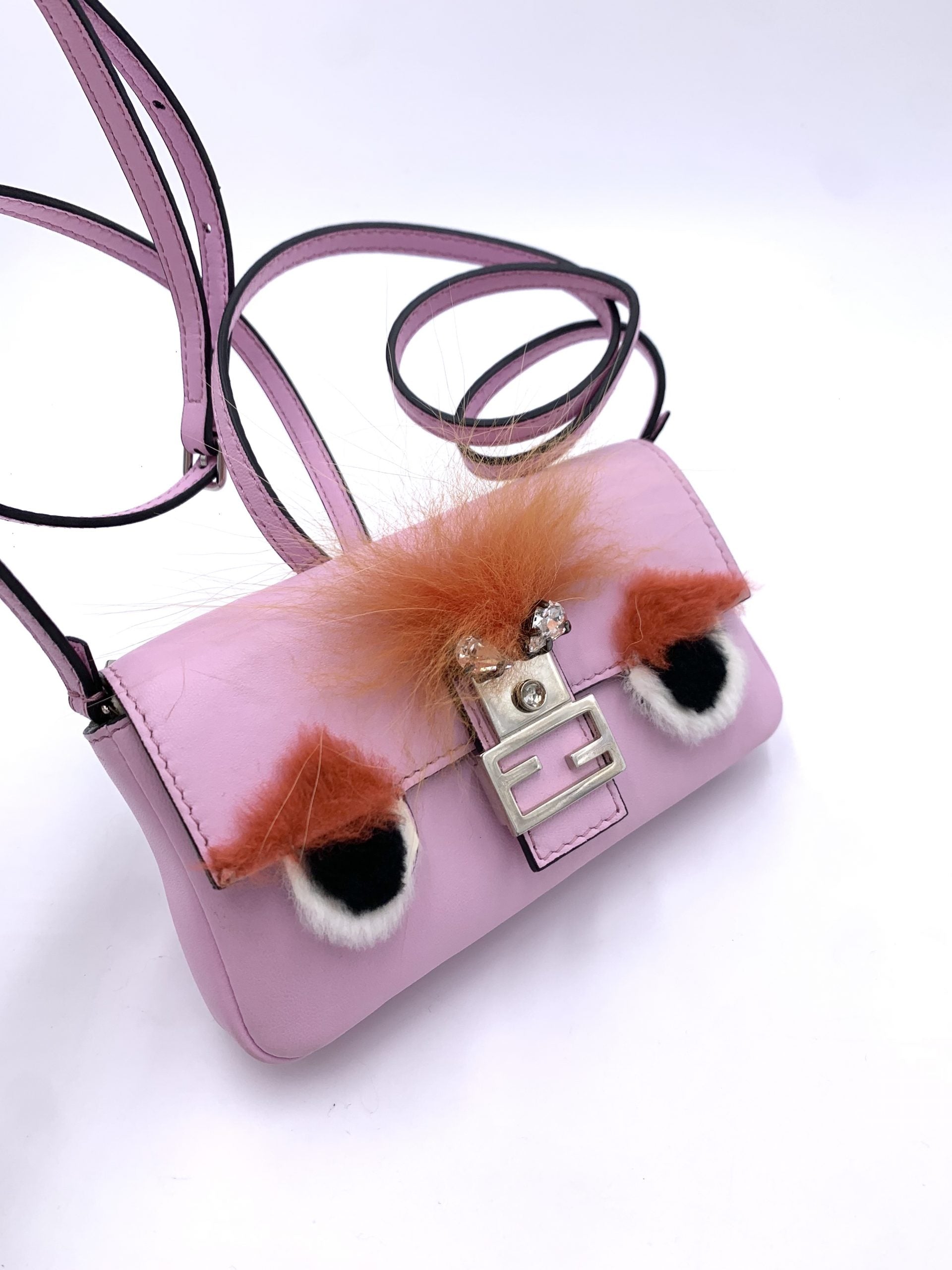 Tracolla Fendi Mini Monster Baguette